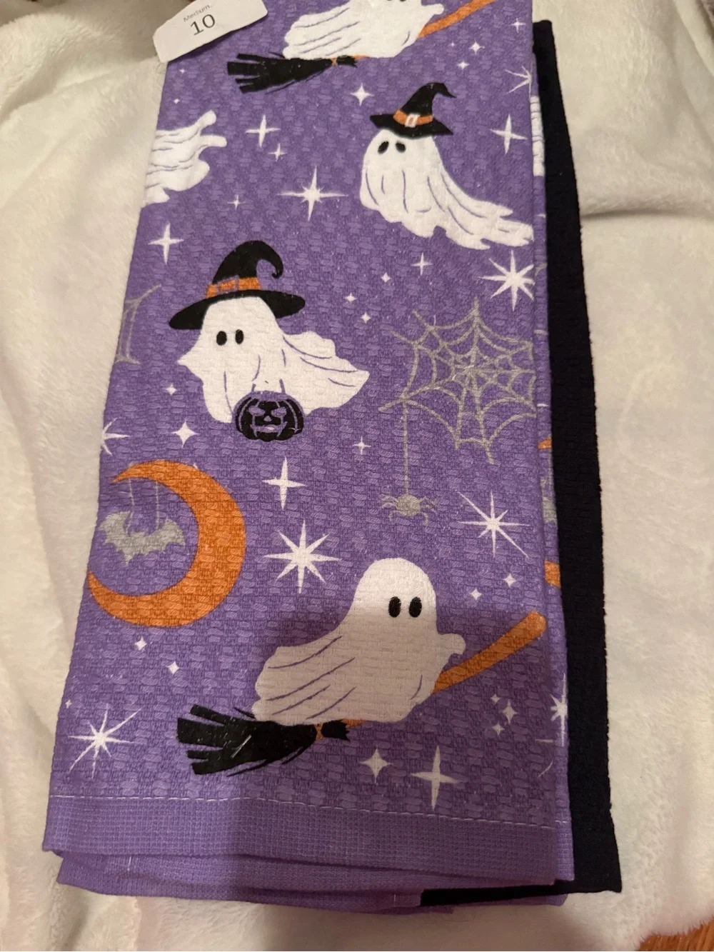 Halloween Ghost Kitchen Towels - Purple